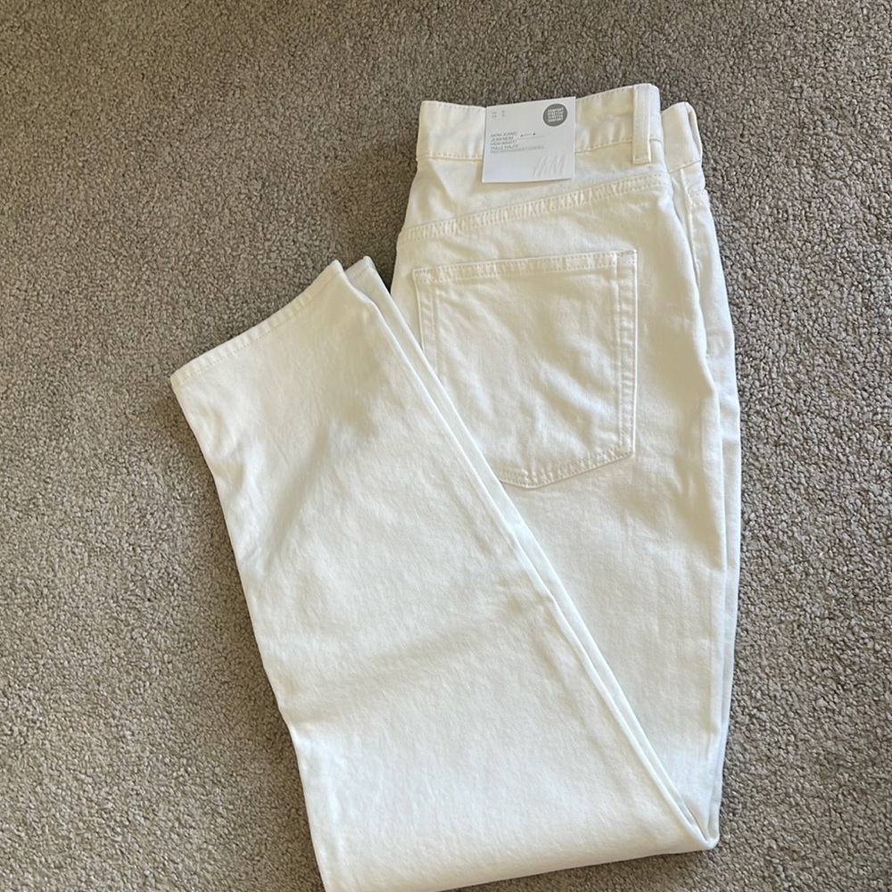 H&M white ankle jeans size 10 x 26